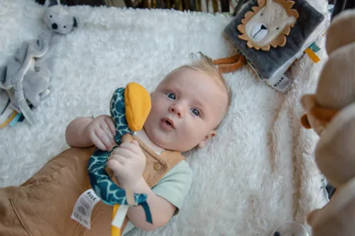 Tryco Plüss fa gyűrűs csörgő Steve a kígyó