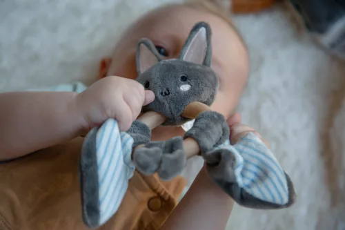 Tryco Plüss fa gyűrűs csörgő - Bruce a denevér