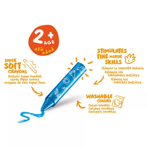 Lemosható extra puha Baby zsírkréta szett 8db - Carioca