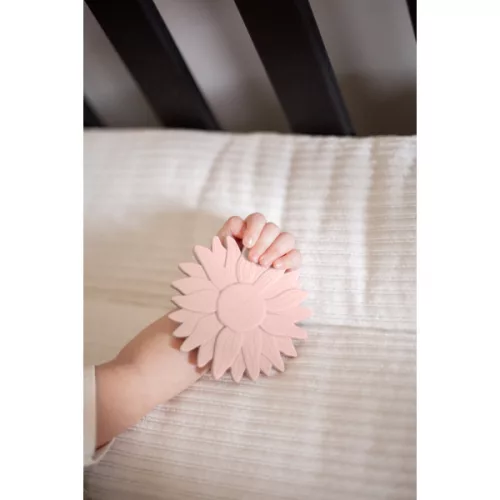 Label-Label -Silicone & Wood napraforgó alakú rágóka- Rózsaszín