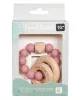 Label-Label - Silicone & Wood rágóka - Rózsaszín gyöngyök