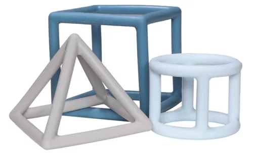 Label-Label -Szilikon geometrikus formák rágóka - Kék