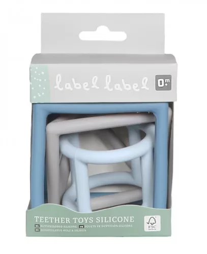 Label-Label -Szilikon geometrikus formák rágóka - Kék