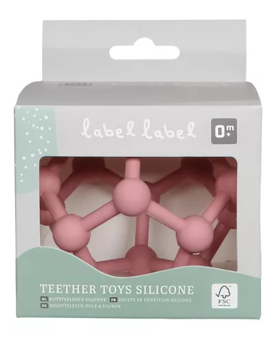 Label-Label -Szilikon labda rágóka - Rózsaszín