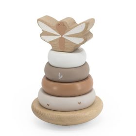 Label-Label Montesszori toronyépítő - Nugát színben, fajáték   Label-Label Montesszori toronyépítő - Nugát színben, fajáték