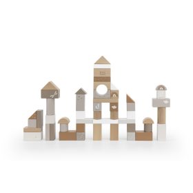 Label Label 50 darabos fa építőkocka készlet - Nugát Label Label 50 darabos fa építőkocka készlet - Nugát