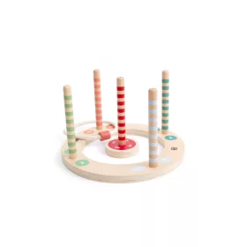 Kerek karikadobáló játék fából - BS Toys