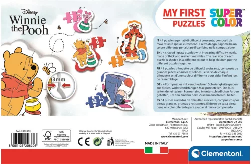 Clementoni - Első Puzzle - 3-6-9-12 db - Micimackó