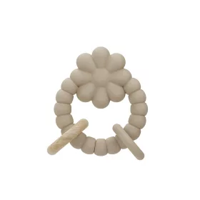   Label Label -Silicone & Wood virág alakú rágóka- nugát színű