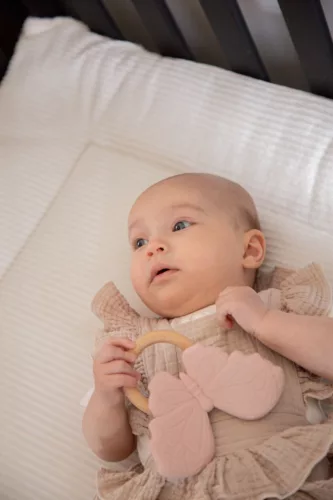 Label Label -Silicone & Wood pillangó alakú rágóka- Rózsaszín 