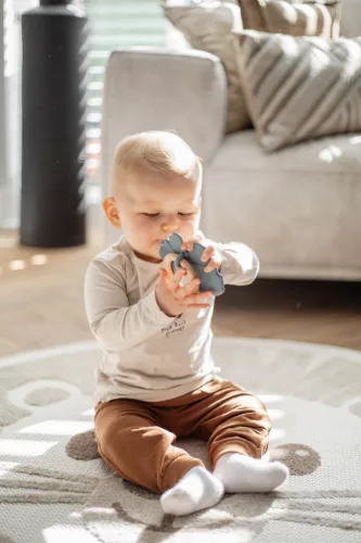 Label Label -Silicone & Wood pillangó alakú rágóka- kék színű