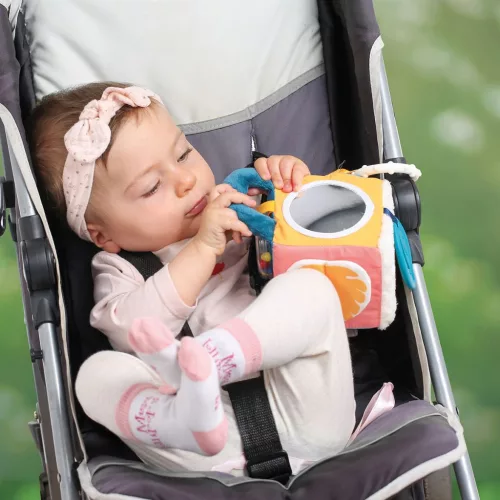 LUDI - Plüss activity kocka - Levelek