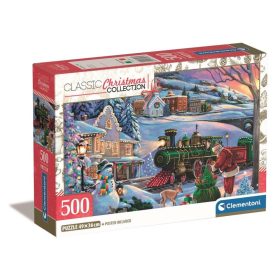Clementoni 500 db-os puzzle - Karácsonyi vonat