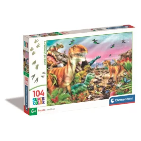 Clementoni 104 db-os SuperColor puzzle - Dínók földje