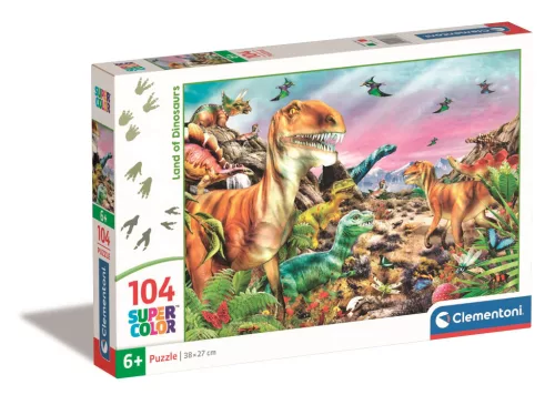 Clementoni 104 db-os SuperColor puzzle - Dínók földje