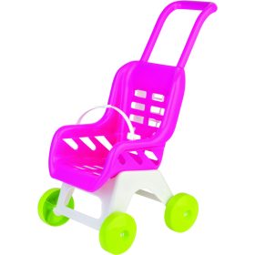 Androni Műanyag rózsaszín babakocsi kiskosárral Androni Műanyag rózsaszín babakocsi kiskosárral