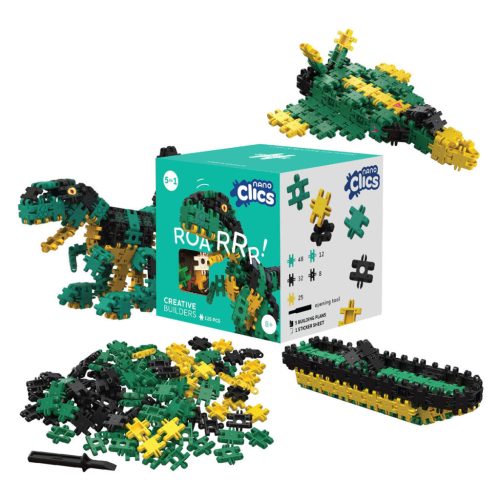 Nano Clics - 5az1-ben 125 db-os kreatív építőjáték, Dinoszaurusz