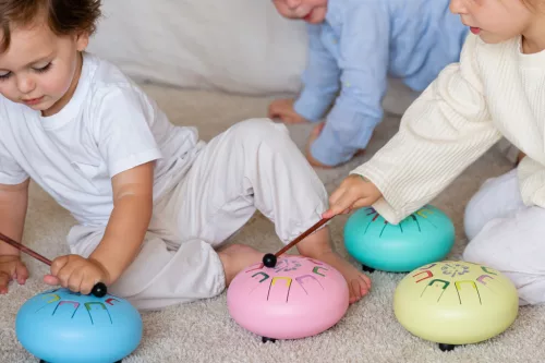 Baby Tambú Napsütötte sárga gyerekhangszer, zenedob, handpan
