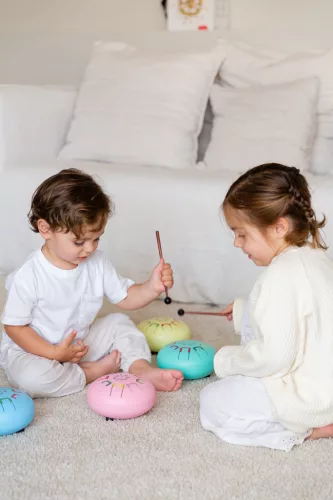 Baby Tambú Csilingelő rózsaszín gyerekhangszer, zenedob, handpan