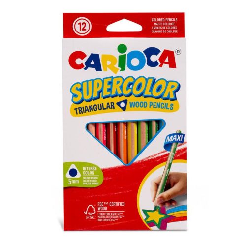 Carioca - Supercolor Maxi háromszögletű színes ceruza 12 db-os