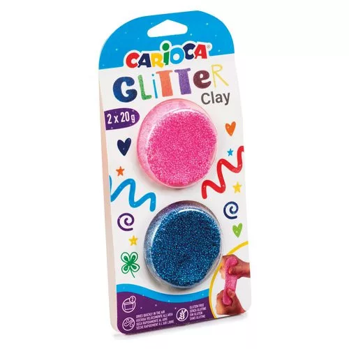 Carioca - Csillámos gyurma  - Rózsaszín, kék