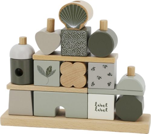 Label Label montesszori formaépítő rudas fa építőjáték  - Oliva