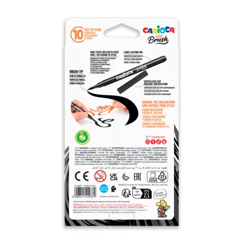 Carioca 10 db-os ecsetfilctoll készlet - Super Brush