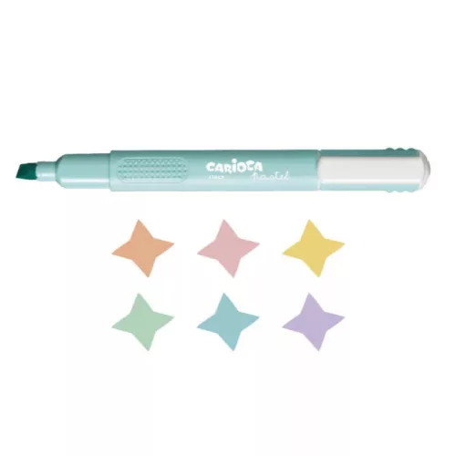 CARIOCA Szövegkiemelő készlet - 6db-os, pasztell színek