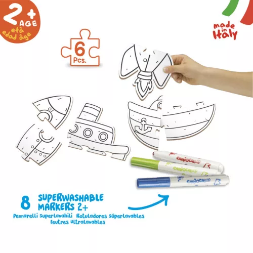 Carioca Baby - Színezhető kirakó - járművek