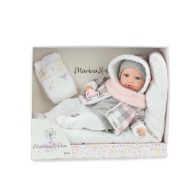   Marina&Pau baba - Vanília illatú újszülött baba testvérbaba 40cm méretben díszdobozban