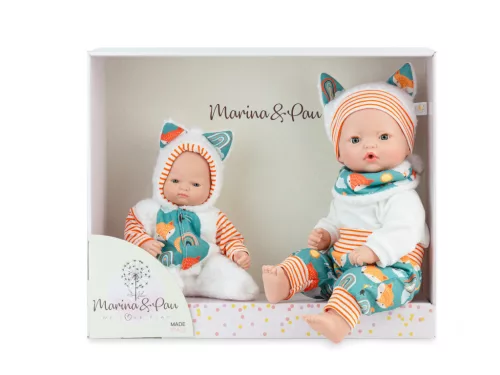 Marina&Pau baba - Vanília illatú Little Family babák 40cm és 26cm