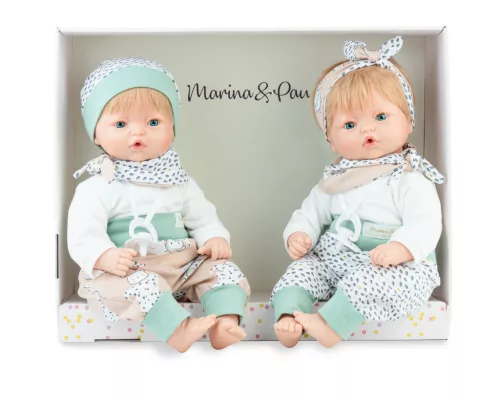 Marina&Pau baba - Vanília illatú Ikerbabák 40cm méretben díszdobozban