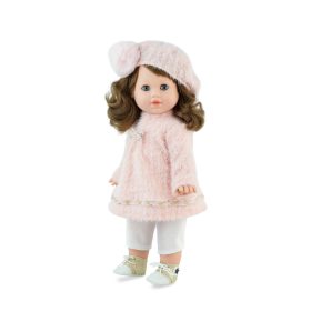 Marina&Pau Tina pink téli ruhában, pomponos sapkával