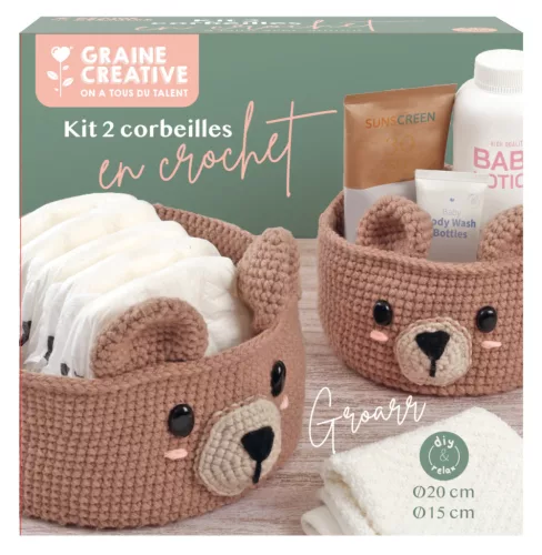 Graine Creative 2 db macis kosár horgolókészlet