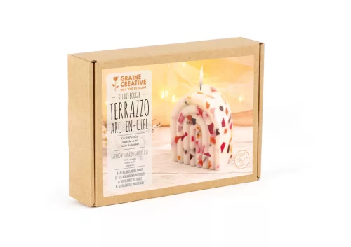 Graine Creative Gyertyakészítő - Szivárvány terrazzo