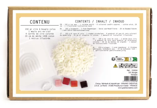 Graine Creative Gyertyakészítő - Szivárvány terrazzo