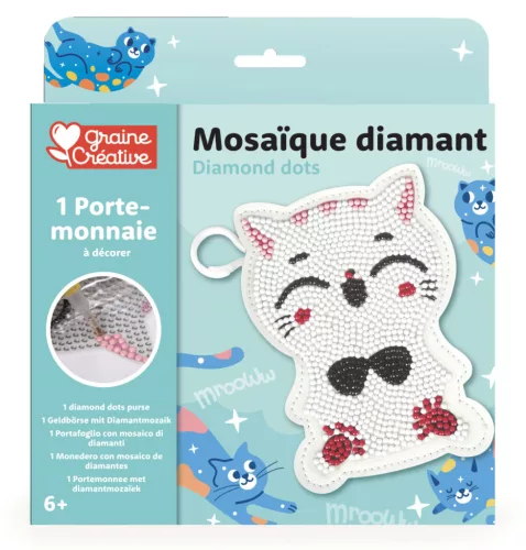 Graine Creative Gyémántfestő kulcstartó – Cica