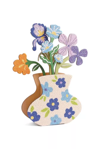 Graine Creative Gyémántfestés – Kék váza virágokkal