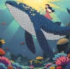 Graine Creative Gyémántfestő képeslap – Tengeri világ
