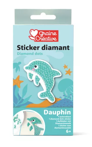 Graine Creative Gyémántfestő matrica – Delfin