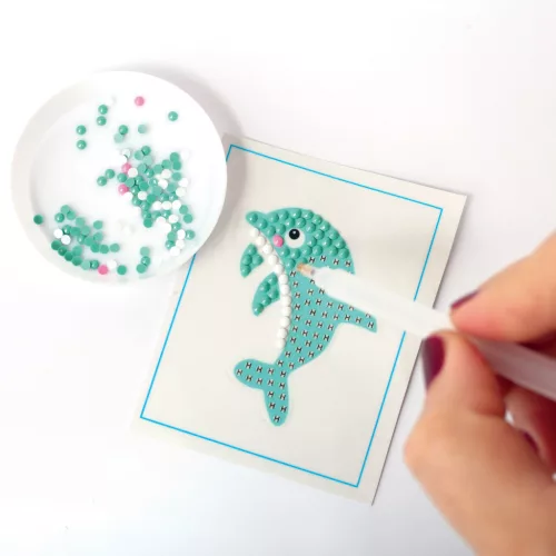 Graine Creative Gyémántfestő matrica – Delfin