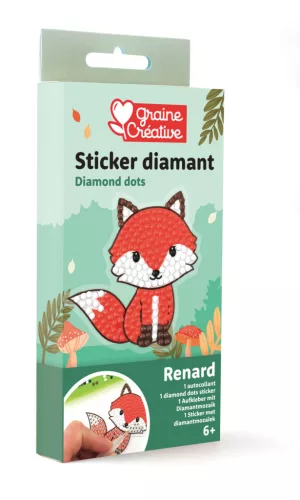 Graine Creative Gyémántfestő matrica – Róka