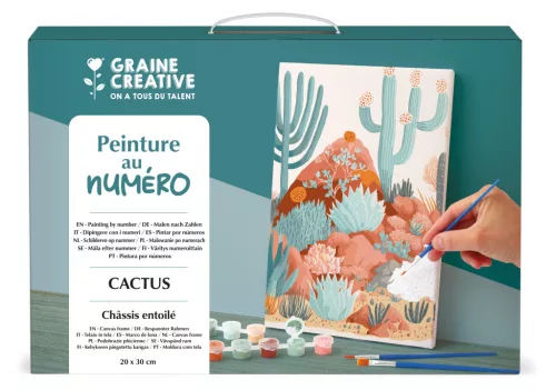 Graine Creative Számfestő – Kaktusz (20×30 cm)