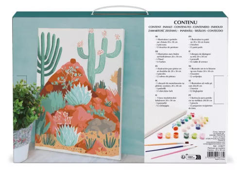 Graine Creative Számfestő – Kaktusz (20×30 cm)