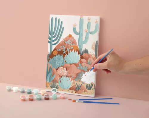 Graine Creative Számfestő – Kaktusz (20×30 cm)