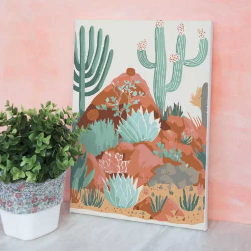 Graine Creative Számfestő – Kaktusz (20×30 cm)