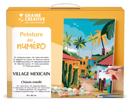 Graine Creative Számfestő – Mexikói falu (30×40 cm)