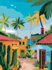 Graine Creative Számfestő – Mexikói falu (30×40 cm)