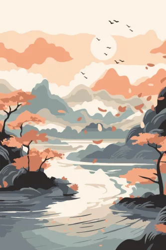 Graine Creative Számfestő – Ázsia tájai (20×30 cm)