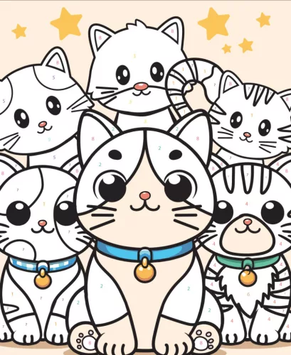 Graine Creative Számfestő 8+ – Cicák